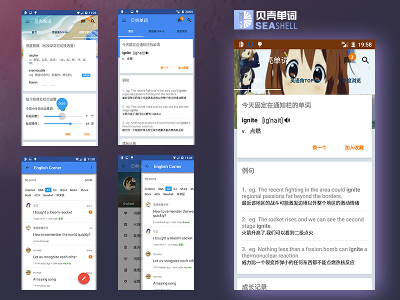 android贝壳单词 APP源码