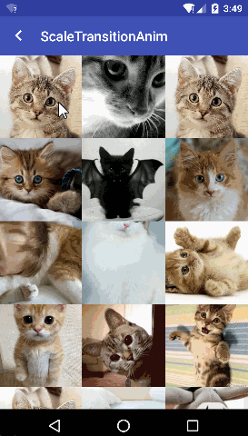 android实现图片预览缩放过渡动画，效果如微信朋友圈，手机系统相册