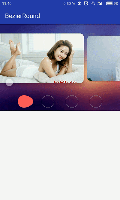 android自定义View做的贝塞尔指示器