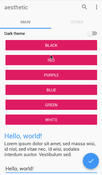 一个快速易用的动态主题框架